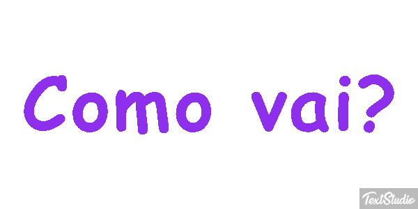 Como vai? Efecto de texto