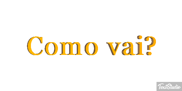 Como vai? Efecto de texto