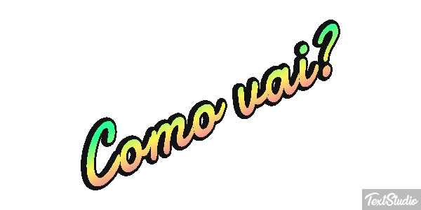 Como vai? Efecto de texto