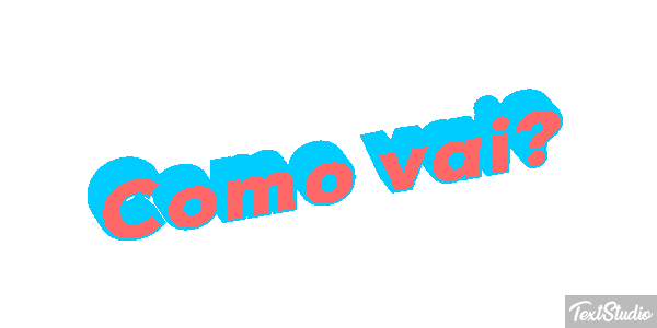 Como vai? Efecto de texto