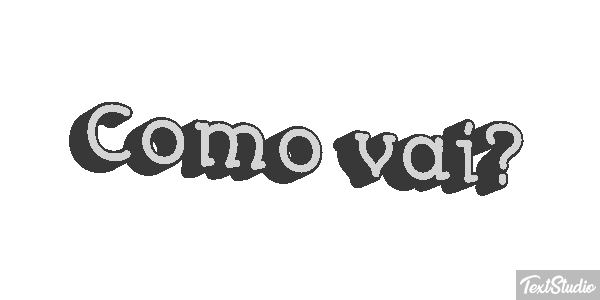 Como vai? Efecto de texto