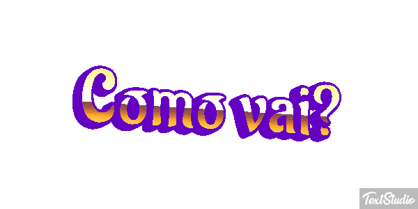 Como vai? Efecto de texto