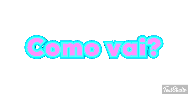 Como vai? Efecto de texto