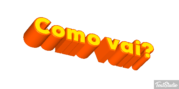 Como vai? Efecto de texto