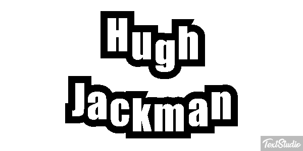 Hugh Jackman Efeito do texto