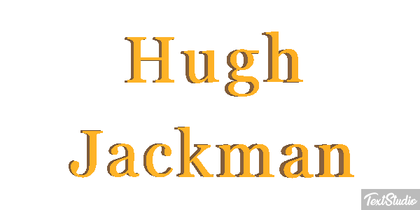 Hugh Jackman Efeito do texto