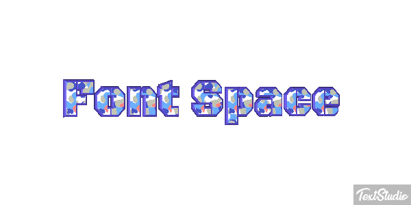Font Space Effetto testo