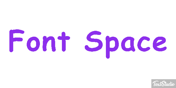 Font Space Effetto testo