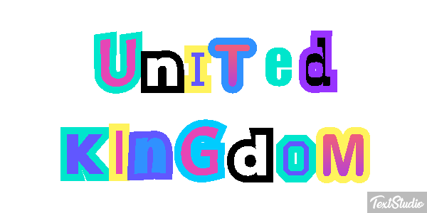 United Kingdom Text effect