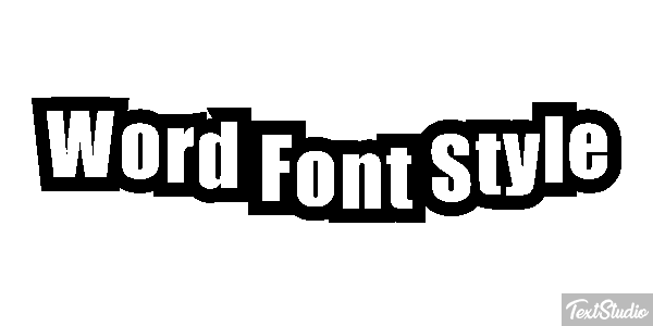 Word Font Style Текстовый эффект