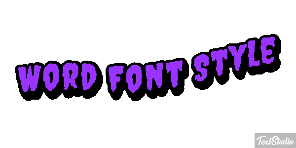 Word Font Style Текстовый эффект