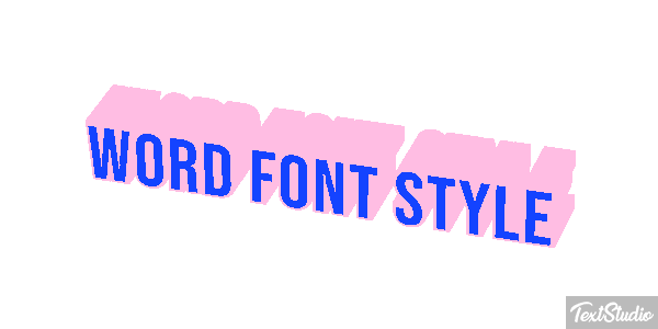 Word Font Style Текстовый эффект