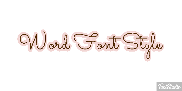 Word Font Style Текстовый эффект