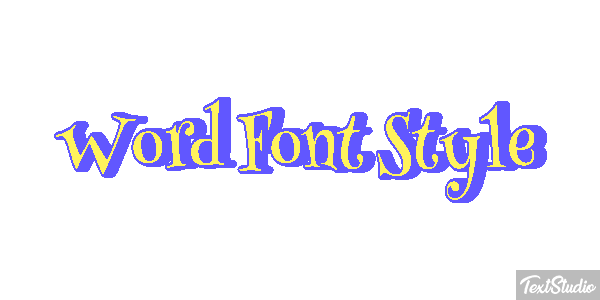 Word Font Style Текстовый эффект