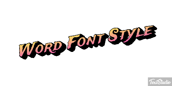 Word Font Style Текстовый эффект