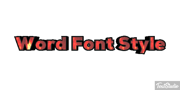 Word Font Style Текстовый эффект