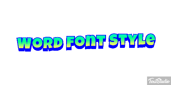 Word Font Style Текстовый эффект