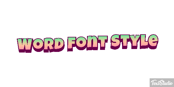 Word Font Style Текстовый эффект