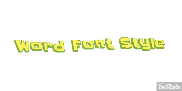 Word Font Style Текстовый эффект