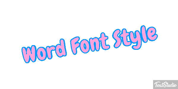 Word Font Style Текстовый эффект