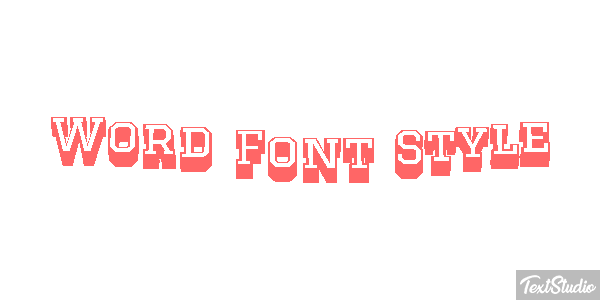 Word Font Style Текстовый эффект