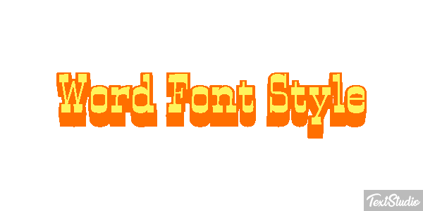 Word Font Style Текстовый эффект