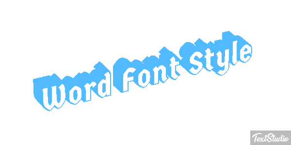 Word Font Style Текстовый эффект