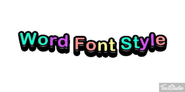 Word Font Style Текстовый эффект