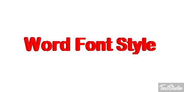 Word Font Style Текстовый эффект