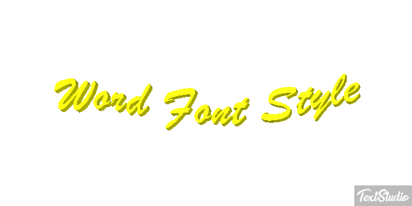 Word Font Style Текстовый эффект