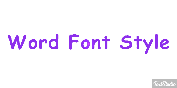 Word Font Style Текстовый эффект
