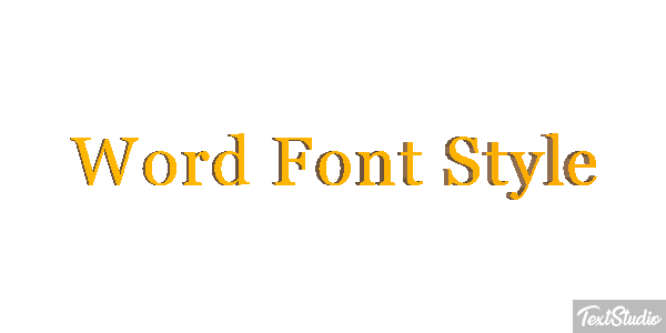 Word Font Style Текстовый эффект