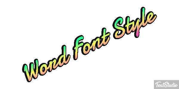 Word Font Style Текстовый эффект