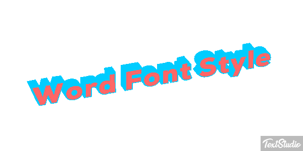 Word Font Style Текстовый эффект