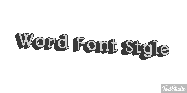 Word Font Style Текстовый эффект