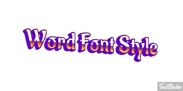 Word Font Style Текстовый эффект