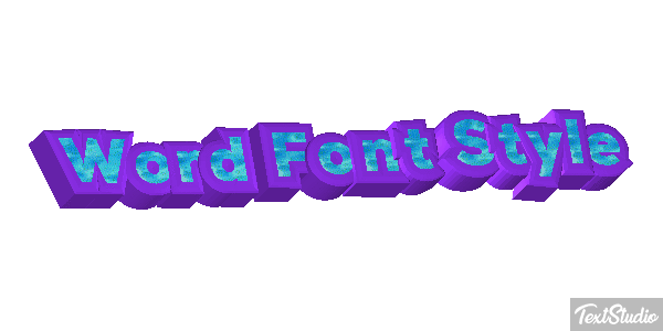 Word Font Style Текстовый эффект