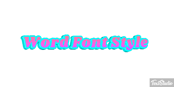 Word Font Style Текстовый эффект