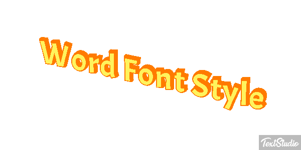 Word Font Style Текстовый эффект