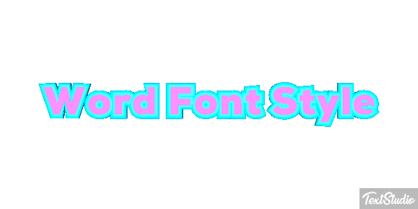 Word Font Style Текстовый эффект