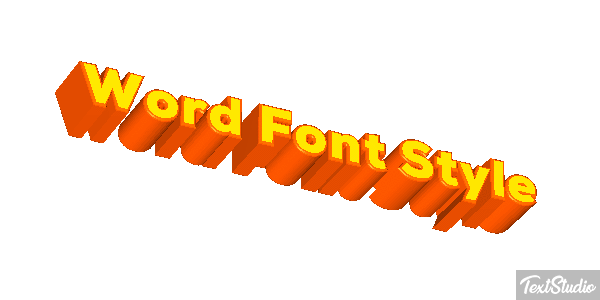 Word Font Style Текстовый эффект