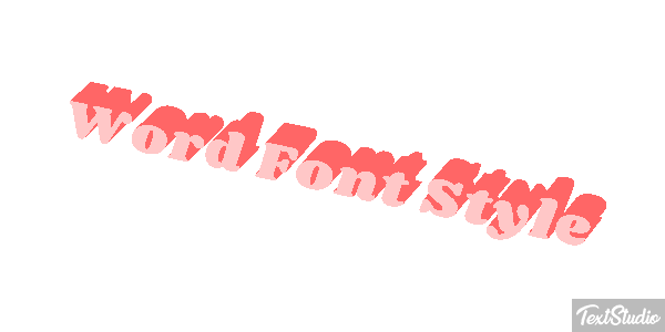 Word Font Style Текстовый эффект