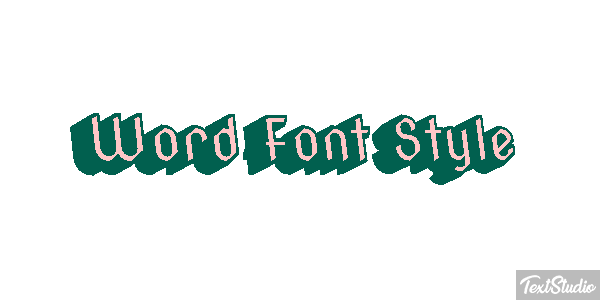 Word Font Style Текстовый эффект