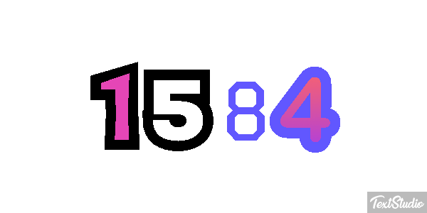1584 Text effect