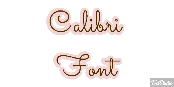 Calibri Font Effet de texte