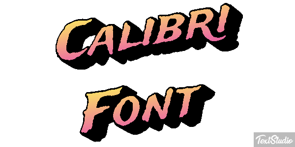 Calibri Font Effet de texte