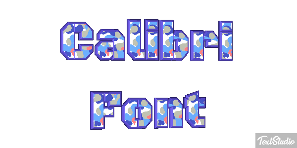 Calibri Font Effet de texte