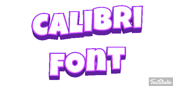 Calibri Font Effet de texte