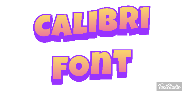 Calibri Font Effet de texte