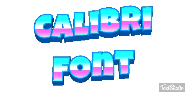 Calibri Font Effet de texte